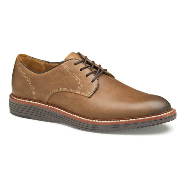 Johnston & Murphy Upton Plain Toe : Men's Tan Oiled Leather