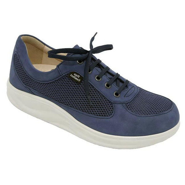 Finn Comfort Columbia Leather Soft Footbed Denim Shoes