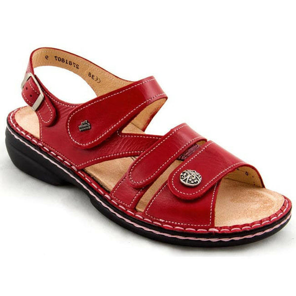 Finn Comfort Gomera Leather Soft Footbed Red
