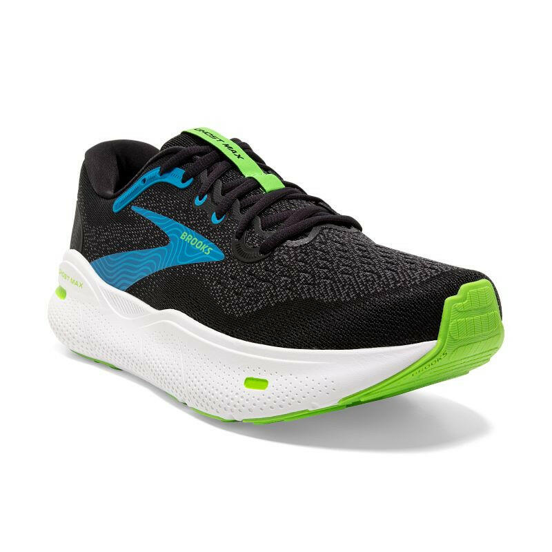 Brooks Ghost Max Men s Running Shoes Black Atomic Blue