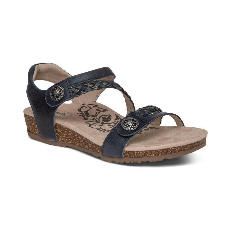 Aetrex Jillian Navy Sandals