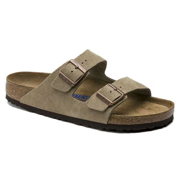 Birkenstock Arizona Soft Footbed Unisex Sandals - Taupe Suede