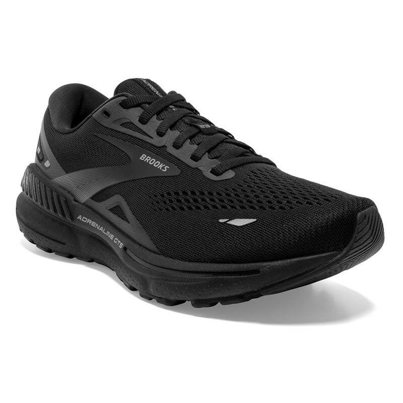 Brooks Adrenaline GTS 23: Women's black sneakers right front view