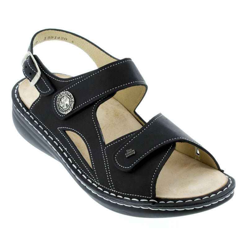 Finn Comfort Barbuda Black Sandals