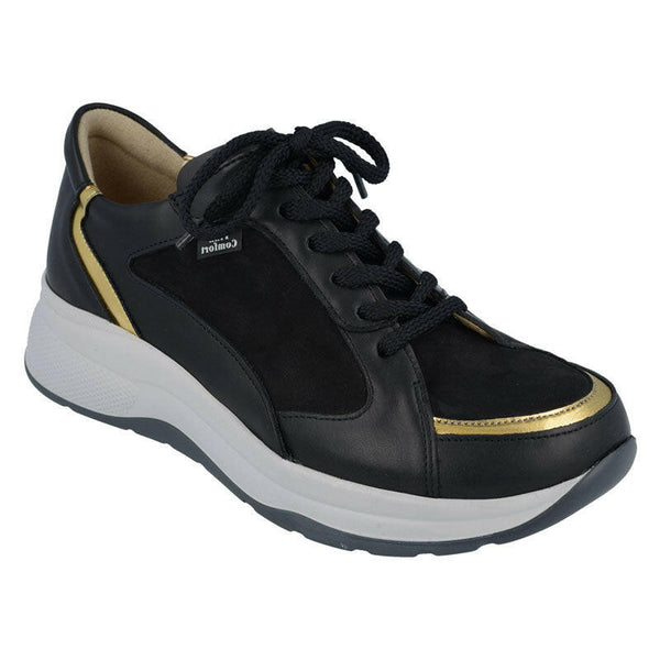 Finn Comfort Piccadilly Black/Gold Shoes