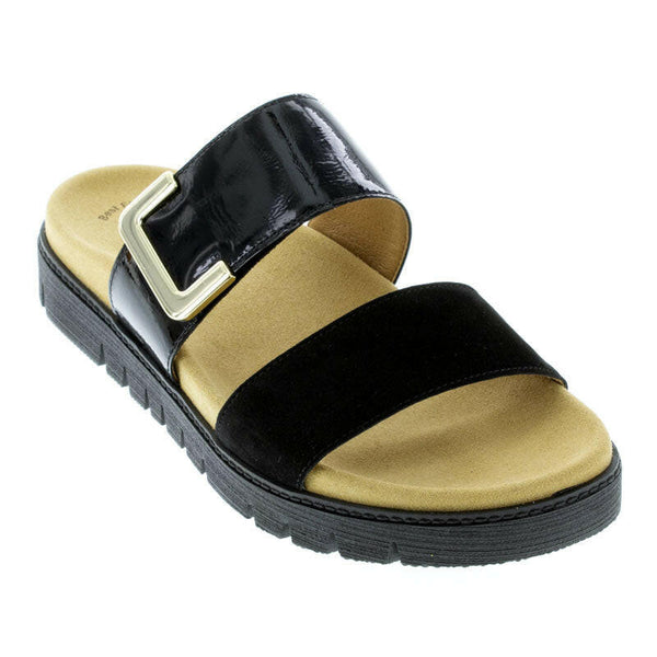 Gabor Slide Black Sandals