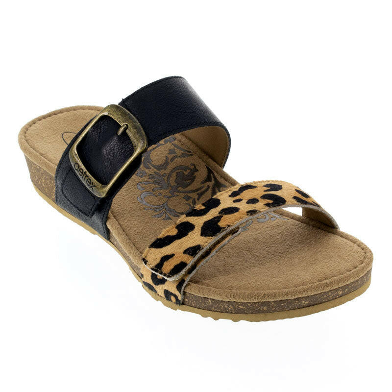 Aetrex Daisy Leopard Sandals