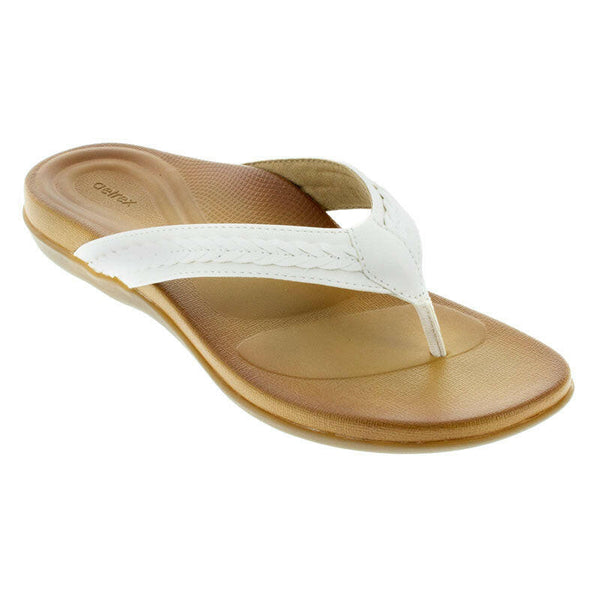 Aetrex Emmy White Sandals