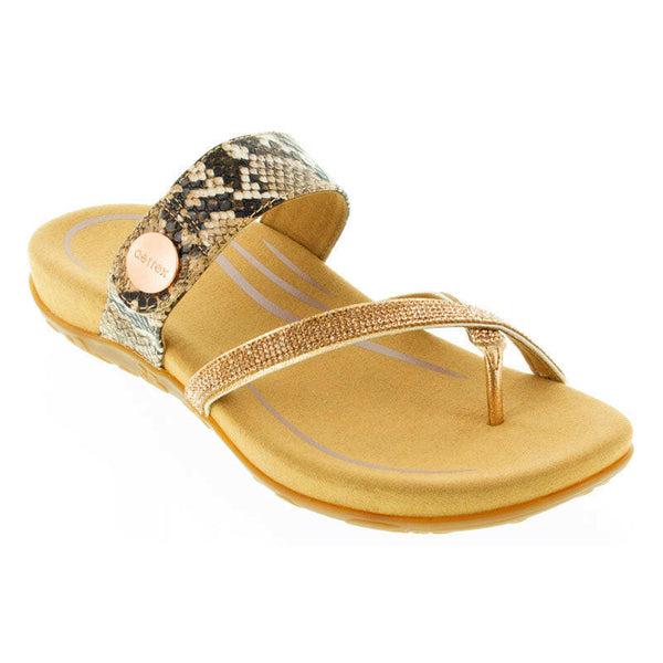 Aetrex Izzy Rose Gold Sandals