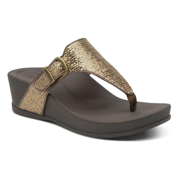 Aetrex Kate Bronze Sandals
