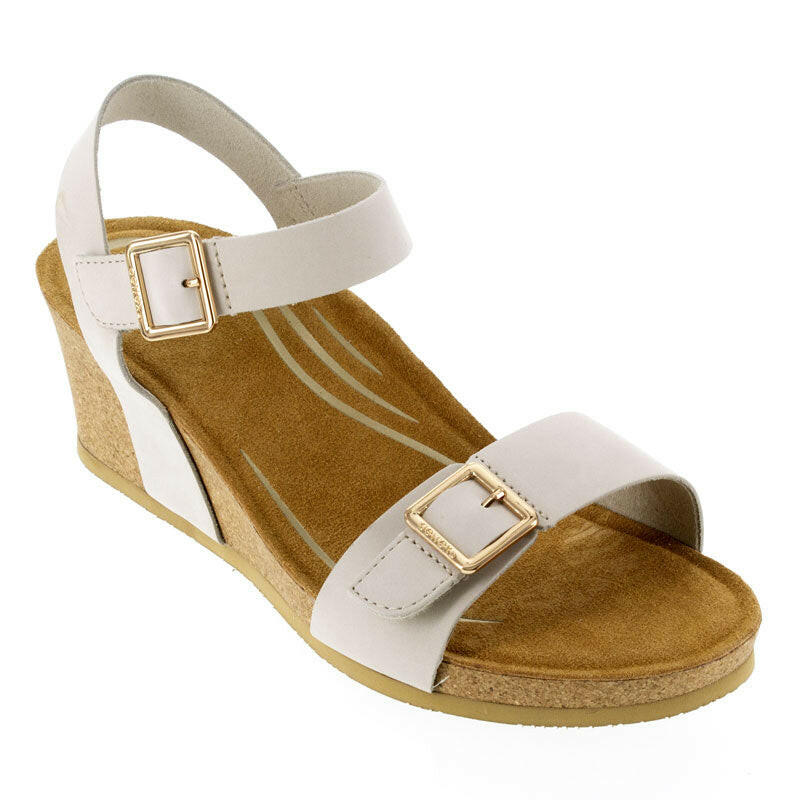 Aetrex Lexa Ivory Sandals