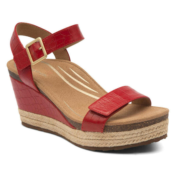 Aetrex Sydney Red Sandals