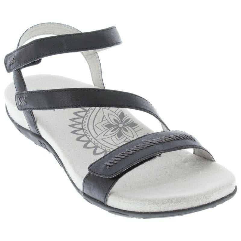 Aetrex Gabby Black Sandals