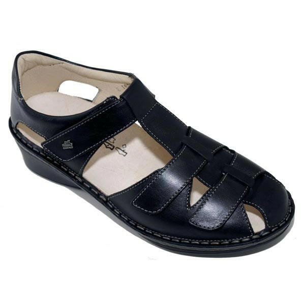 Finn Comfort Funen Black Sandals